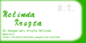 melinda krszta business card